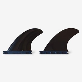 Plastic Fins Quad Rear Fins (Twin) S Black Single Tab (1/2 depth base) for Surfboards