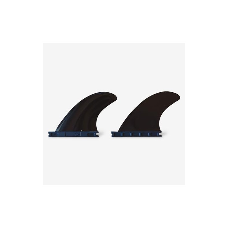 Plastic Fins Quad Rear Fins (Twin) S Black Single Tab