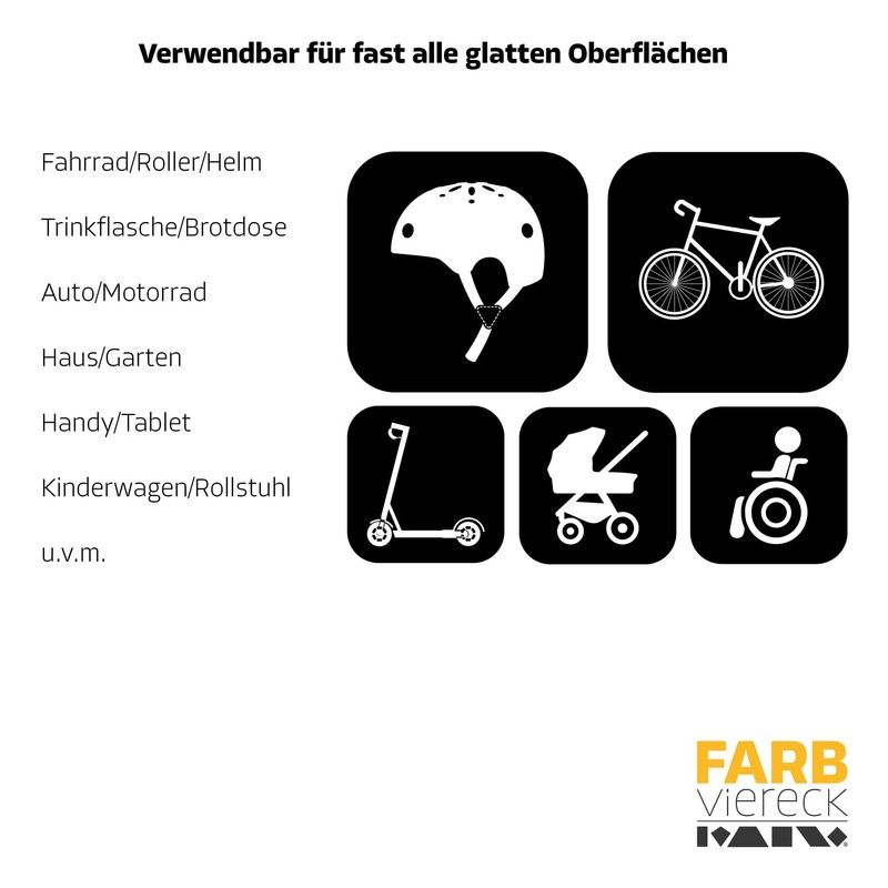 Farbviereck© Shark Reflex Bicycle Sticker Bicycle Reflectors 25 Stickers Sea
