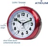 Atrium Wecker Analog Quarz ohne Ticken mit Licht und Snooze