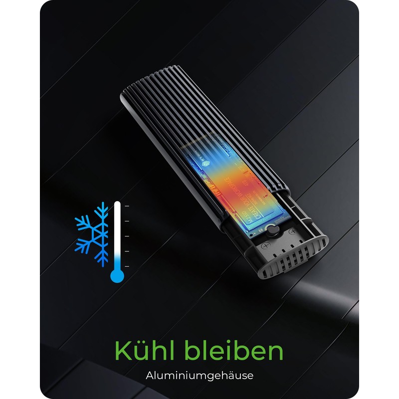 ICY BOX M.2 SSD/NVMe Enclosure, USB 3.2 (10Gbps), Tool Free,