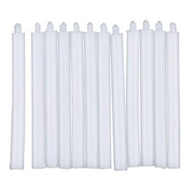 Dollhouse Miniature Plastic White Non-Working Candles Pack of 12