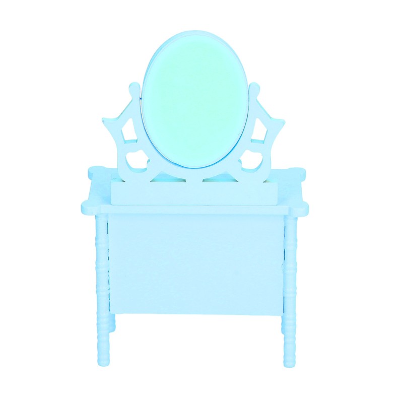1:12 Scale Dollhouse Toilet Table High Simulation Wooden Miniature Dressing