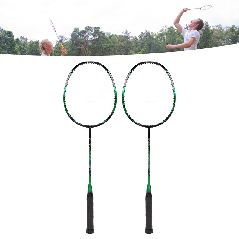 2 Pcs Carbon Fiber Badminton Rackets Ultra Light Adult for