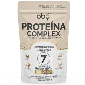Proteina Complex Vainilla Mexicana | 7 Fuentes vegetales + Probioticos + Enzimas | Alta Absorción y Digestión Ligera Sin Lácteos | Perfil Aminoácidos 