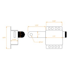 HardwareX Supply Garage Door Side Lock Inside Deadlock (2 Pack)