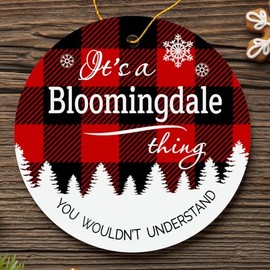 Christmas Tree Ornament 2024 with City Bloomingdale Ornament - It's a Bloomingdale Thing You Wouldn't Understand - Plastic Round Decoration Ornament 3" Keepsake Christmas Tree Decor Hometown