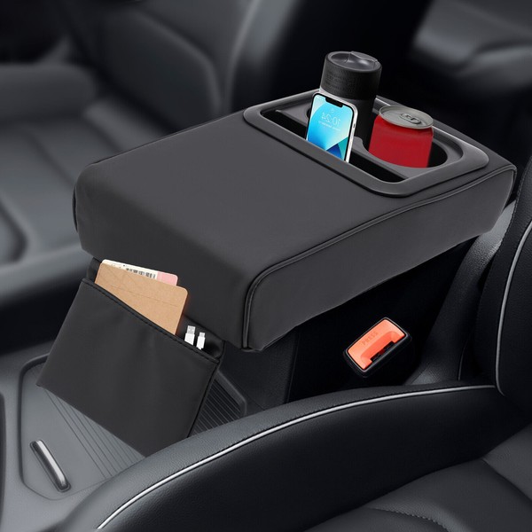 Unbranded Universal Car Center Console Storage Organizer with Cup Holder