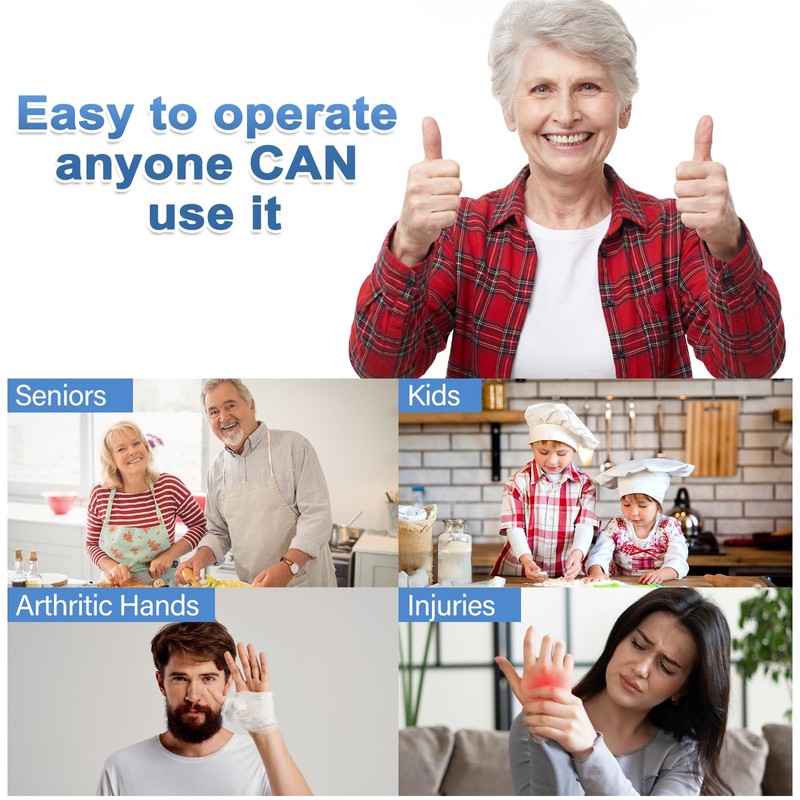 Automatic Electric Can Opener for Seniors & Arthritis, One-Touch Hands-Free