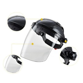 Zhi Jin Adjustable Clear Safety Face Shield Visor Screen Mask Helmet Anti Scratch Splash Eye Protection Cover Black