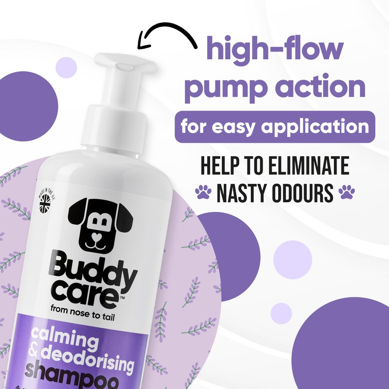 Calming & Deodorising Dog Shampoo by Buddycare | Lavender Scented