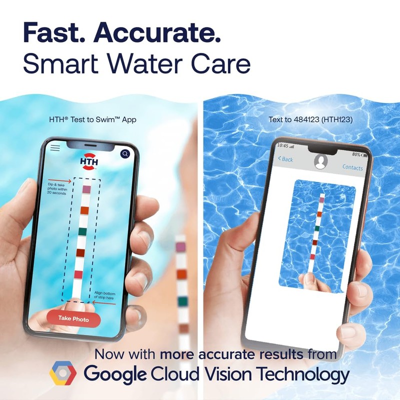 HTH 1279R Pool Care 6-Way Test Strips, Swimming Pool Water