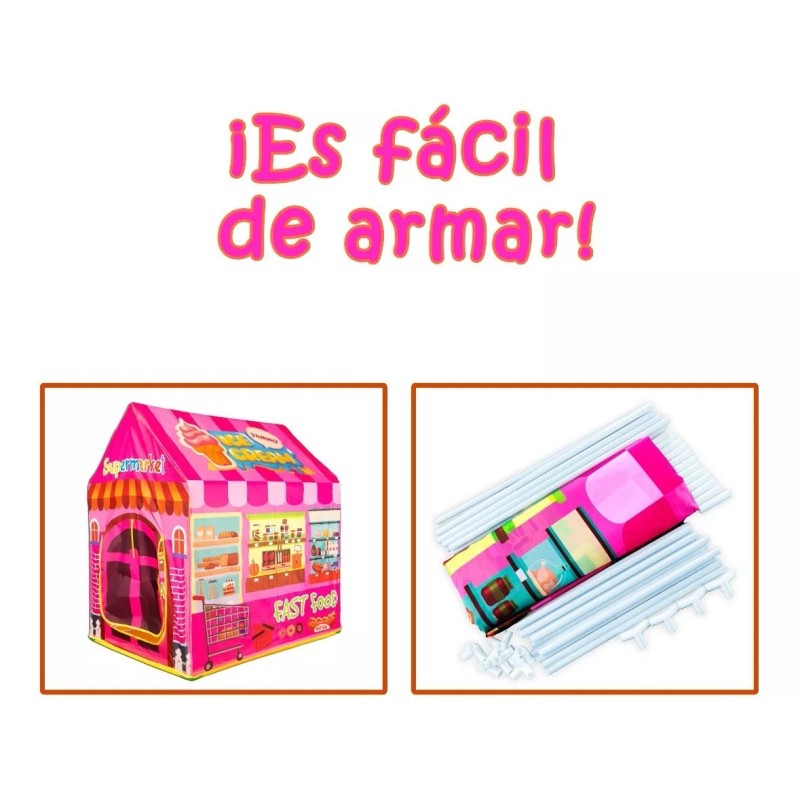 Muna Casita Tienda De Juegos Carpa Super Mercado Fácil De