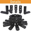 12 Sets Black 1010 Series Aluminum Extrusion L-Shape Inside Corner