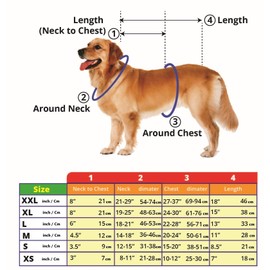 Dog Safety Reflective Vest -Hunting Waterproof Yellow Vest for Best Visibility at Day and Night with Clasp, Connectors Comfortable Adjustable Size, XS S M L XL XXL Orange Color (S, Orange)