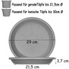 BigDean 6 x Flower Pot Saucers, Diameter 29 cm, Colour: