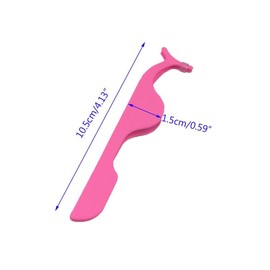 Gugzy® Siempre21 Stainless Steel False Eyelashes Extension Applicator Tool Fish Tail Clip Auxiliary Clip Tweezers Nipper Tool (1, Pink)