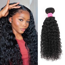 TOOCCI Curly Hair Bundles, Kinky Curly 1 Bundles Weave 100% Brazilian Virgin Hair Water Wave Bundles Real Hair Extensions 90 g - 95 g (26 Inches)