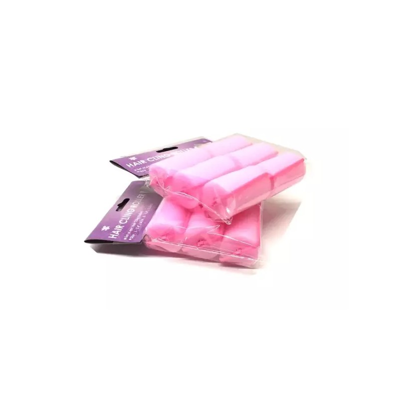 대형 핑크 폼 스펀지 헤어 롤러 12종 세트 Large Pink