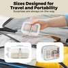 Compact Leakproof Travel Soap Case with Lid & Silicone Strap