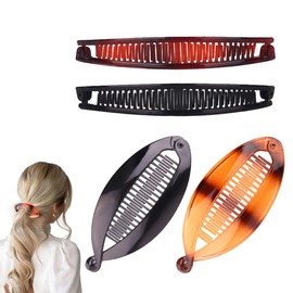 4PCS Banana Hair Clip Decorative Items Sturdy and Reliable Banana Clips for Women Easy to Use Keep Hair Neat and Tidy Clips for Hair for Bathing Work Makeup Parties Home Cleaning