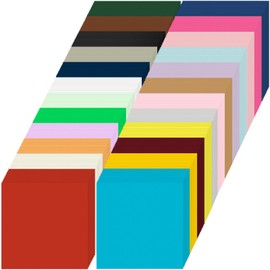 Tenceur 240 Sheets Cardstock Paper 12 x 12 Inch 250 GSM 24 Colors Cardstock Solid Color Craft Paper for Greetings Gift Tags Crafts Invitations DIY Scrapbooking Party School Supplies
