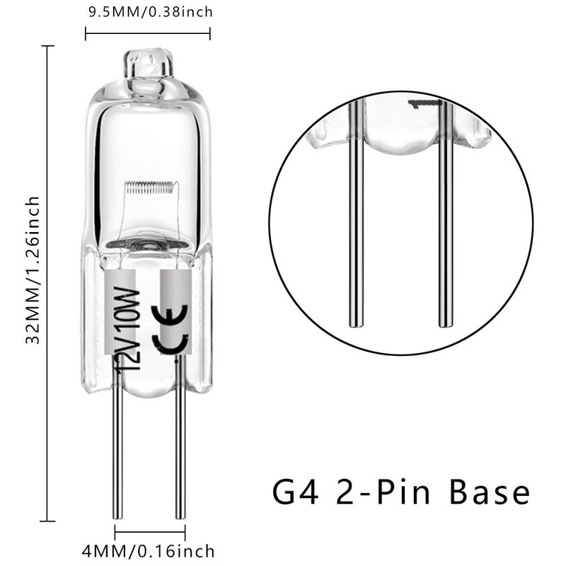 EKSAVE G4 Halogen Bulbs 10 W 12 V Pin Base