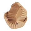 qiqee Square 300-Count Brown Cupcake Liners Muffin Linner No Smell,