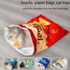 Cat Play Tunnel Toy Bed Cat Crinkle Bag Collapsible Tunnel