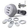 Combi-Cam Combinated Lock 7850R - Large Chrome Cam Lock |