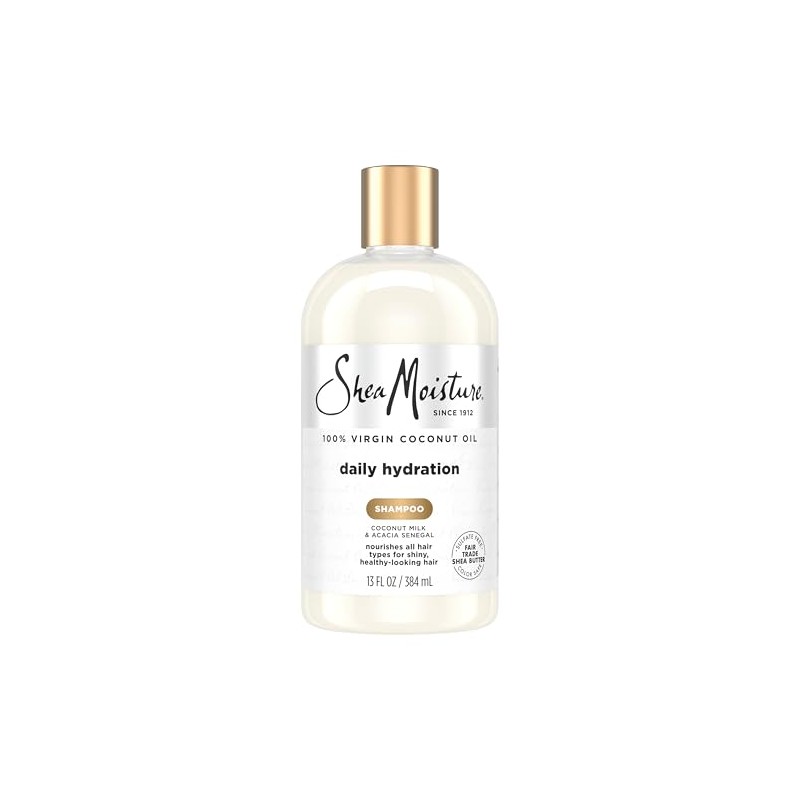 SHEA MOISTURE Daily Hydration Shampoo, Blanco, Coco, 384 Mililitro