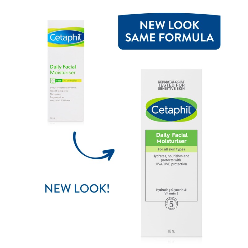 CETAPHIL Daily Facial Moisturiser 118ml, Gentle Face Moisturiser for All