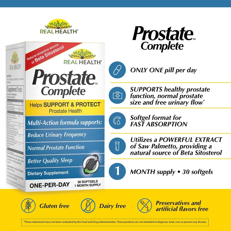 Real Health Prostate Complete - Prostate Supplements for Men, Prostate