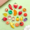Sailanzi 20pcs Resin Fruit Set Strawberry Apple Pineapple Orange Banana