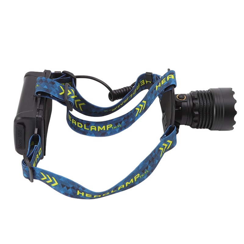 USB Headlamp 3000lm Waterproof 90 Degree Adjustable Hands Free Rechargeable