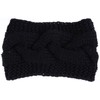 BYOS Womens Fashion Winter Cable Crochet Knit Headband With Adjustable