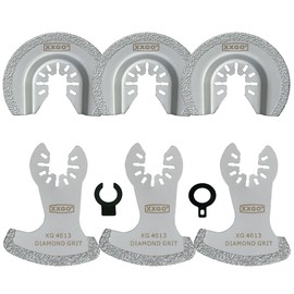 XXGO 6 Pcs Diamond Oscillating Multi Tool Saw Blades for Grit Grout Removal XG6002D