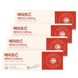 Huons Merit C 3000mg 90 packets, 270g, 4 units / 휴온스 메리트C산 3000mg 90포, 270g, 4개