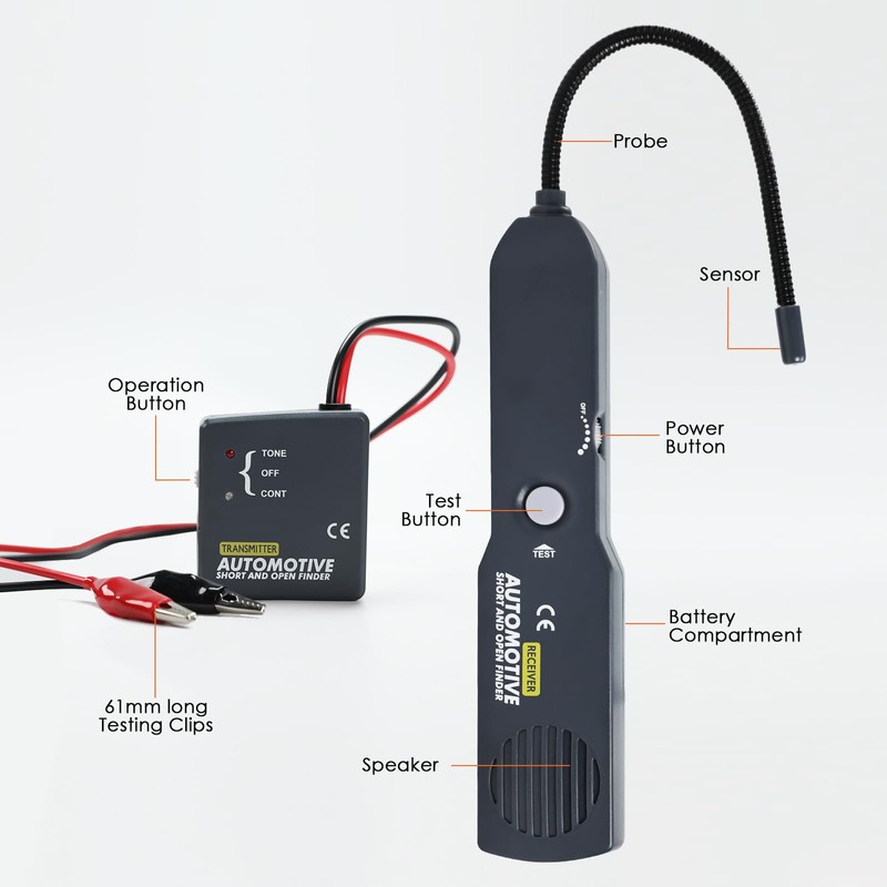 JuviPerpric Cable Tracker Electrical Circuit Tester, Automotive Short and Open