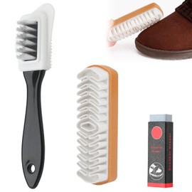 Kit Cepillos para Zapatos de Gamuza y Nobuk, Shoe Care Deluxe Cepillo de Ante, Cepillo de Limpieza de Gamuza, 4 Lados Shoe Brush y Borrador, cepillo para polvo de gamuza zapatos y chaqueta