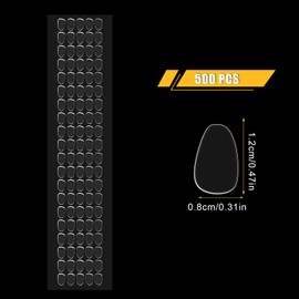 500pcs Clear Mounting Putty, Removable Gel Glue Putty Adhesive Tacky Putty Double Sided Adhesive dots Small Nano Putty No Trace Sticky Putty for Wall Hanging Poster Pictures Crafts (0.47x0.31")