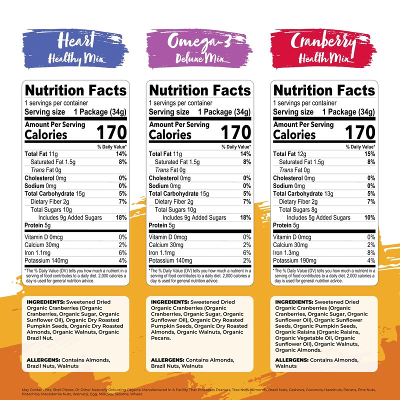Nature's Garden Organic Trail Mix Snack, Multi Pack 28.8 oz