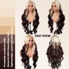 FABÉLLE Ombre Blonde Brown strunk Lace Front Wig Synthetic Blonde