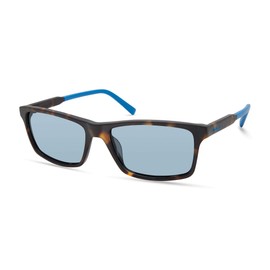 Timberland Men's TBA9268 Polarized Rectangular Sunglasses, Matte Tortoise, 56mm