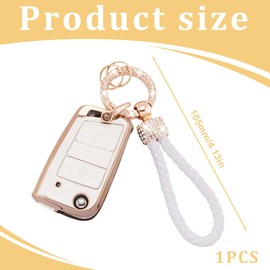 HQRKOTM 1 Piece Car Key Case Key Cover for VW Golf 7 Polo MK6 Jetta 4 Touran Karoq Superb Fabia Seat Leon Ateca Ibiza 3 Buttons Car, a