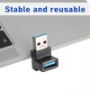 4 Pack 90 Degree USB A Male to Female Adapter