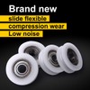 Atoplee 4pcs Round Groove Nylon Pulley Wheels Roller for Slide