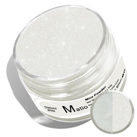 Matio Pearl White Mica Powder for Epoxy Resin, 1.8oz/ 50g Pearlescent Effect Mica Powder Natural Color Pigment for Soap Making, Bath Bomb, Candle Dye, Resin Craft,Paint,Nails Art,Jewelry,Slime Pigment