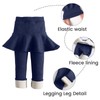 JiAmy, leggings per ragazze, foderati in pile, con gonna a