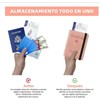 Cartera para Pasaporte RFID, Pasaporte Funda para Mujeres, Porta de